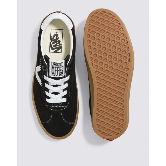 Vans Sport Low Shoe Black/Gum Boys Suede Men 4.0 Women 5.5 Classic New In Box - Picture 3 of 9